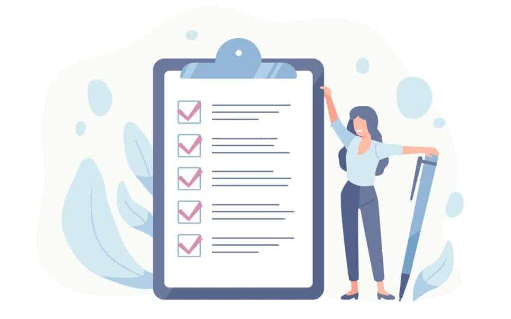 Complainace checklist completed